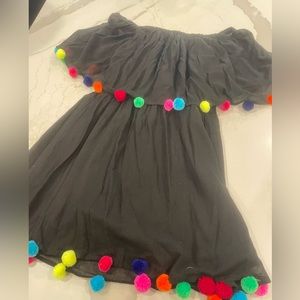 *Brand New with Tags* Cute Pitusa dress with colorful Pom poms(extras included.)